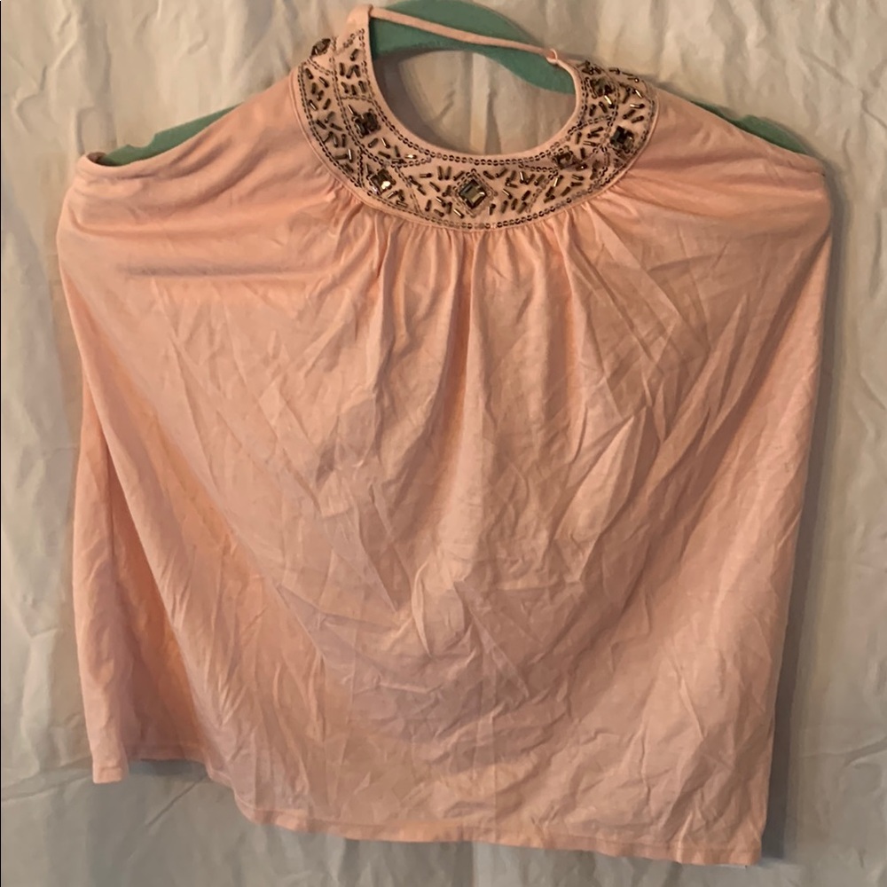 Victoria's Secret Pink Embellished Sleeveless Blouse / VS Bra Tops / Pink Color
